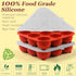 9-Cavity Frozen 25-75lbs,Reusable Frozen Silicone Dog Treat Mold with Lid for Woof Pupsicle & Power Chewer Pupsicle