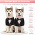 Kuoser Dog Tuxedo, Formal Dog Wedding Suit with Bow Tie, Party Costume for Small Medium Large Dogs, Black