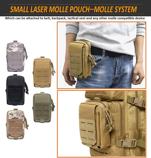 VIIDOO Upgrade Tactical Molle Pouches, Utility Pouches with Laser Cut Design, Military Medical EMT Pouch