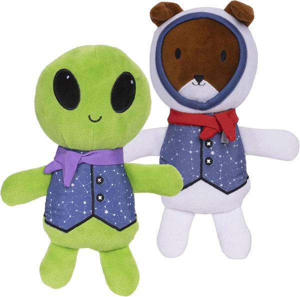 Furhaven 2-Pack Squeaky Plush Dog Toys for Small/Medium Dogs, Washable with Ruff Stuff Reinforcement