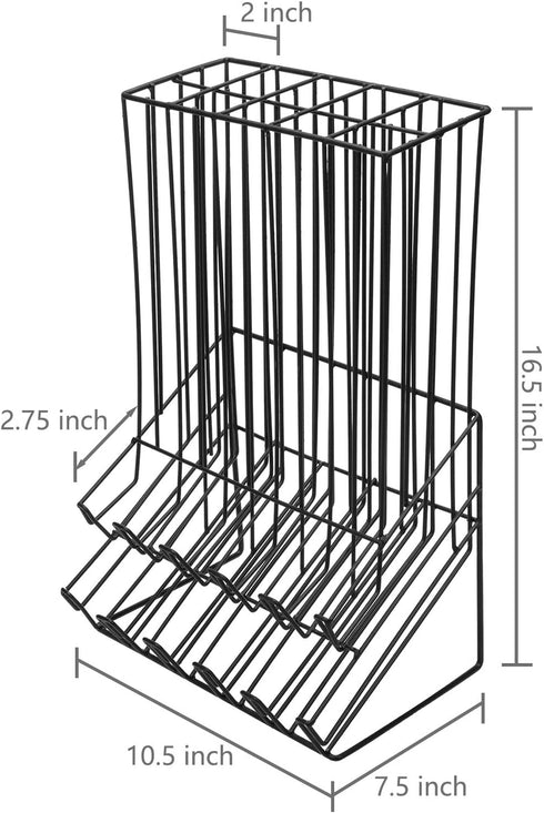 MyGift 90 Capacity Golf Ball Holder - Black Metal Miniature Display Rack Dispenser
