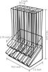 MyGift 90 Capacity Golf Ball Holder - Black Metal Miniature Display Rack Dispenser