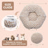 PEQULTI Cat Tunnel with Cat Bed for Indoor Cats, Cat Play Donut Tunnel with Washable Soft Plush Mat, Round Tunnel Toys