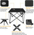 Small Folding Camping Table with 2 Cup Holders & Carry Bag, Rollup Beach Table for Outdoor Cooking, Picnic, and Party