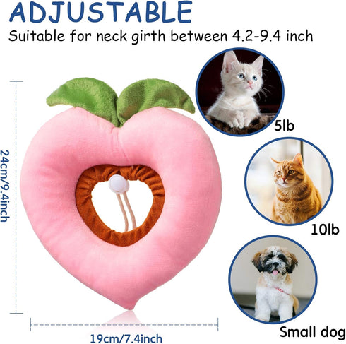 Weewooday 4 Pcs Adjustable Cat Cone Collar, Soft Recovery Collar for Kittens After Surgery, Anti Bite Lick