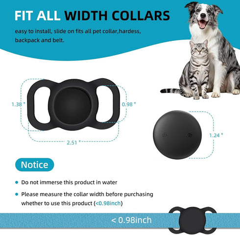 1 Pack Android GPS Dog Collar, Mini Dog GPS Tracker, Smart Pet Activity Tracker, No Subscription, GPS Cat Collar