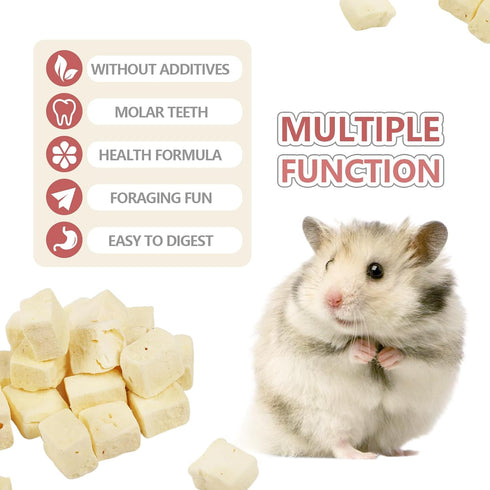 1.76oz Abizoo Freeze Dried Tofu for Hamsters High Protein Low Fat & Balanced Minerals Grain Free Single Ingredient
