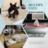 IKITCHEN Stainless Steel Cat Litter Box, Large Metal Litter Box for Cats and Rabbits, 19.5"L x 13.5"W x 6"H
