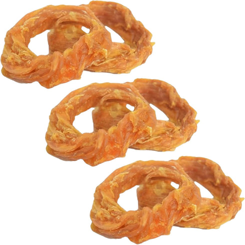 Ultra Chewy Turkey Tendon Rings for Dogs - 6 Pack, Premium All-Natural Tendons, Hypoallergenic, Easy to Digest