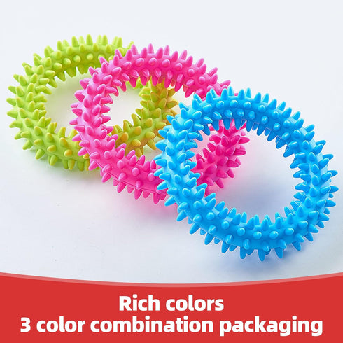 Hurray 3 Pack Puppy Teething Chew Toys, Small Dog Toys for Itching Relief and Teeth Cleaning, Up to 15 lbs