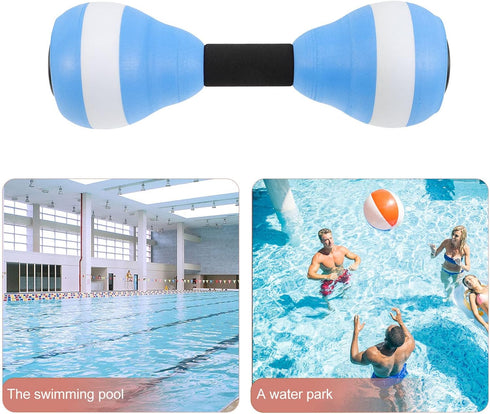 SEWACC 1 Pair Aquatic Exercise Dumbbells, EVA Floating Barbells for Water Aerobics and Fitness Equipment