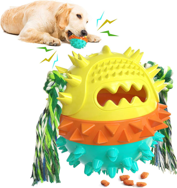 Carllg Durable Dog Toys for Aggressive Chewers, Treat Dispensing Puzzle Balls for Medium and Large Breed Puppies