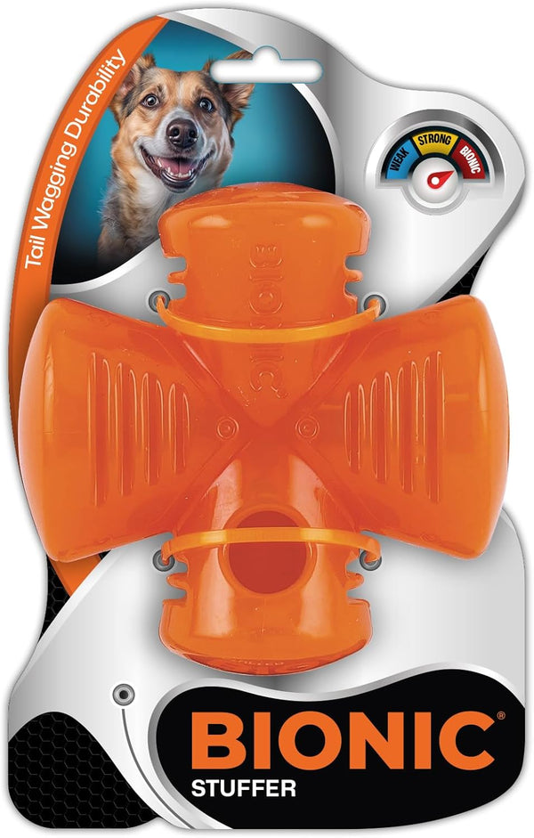 BIONIC Stuffer Treat Dog Toy, High-Visibility Treat Dispenser, Great for Redirected Chewing