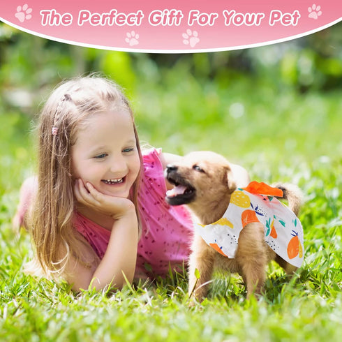 5 Pieces Cute Dog Dress - Summer PET Puppy Clothes with Bow Knot for Small Pets, 5 Styles (Large)