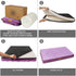 Patas Lague Checkered Orthopedic XXL Dog Bed for Extra Large Dogs, Waterproof with Removable Cover, Purple (48''X30'')