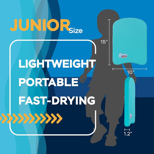 Sunlite Sports Junior Swimming Kickboard, EVA Material Training Aid Float for Pool Exercise and Boogie Board Workout
