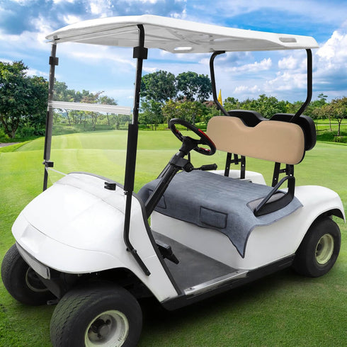 MOSNAI Golf Cart Blanket Seat Covers with 2 Pockets for Club Car DS Precedent EZGO TXT RXV