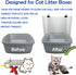 3 Pack Large Size Cat Litter Box Pee Shields - Easy Cleaning Frosted High Side Splash Guard for Open Top Litter Pan