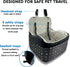 OtterPets 35lbs, 3Storage 2 Small Dog Car Seat, Memory Foam Dog Booster Car Seats with Thick Cushion for Medium Dogs