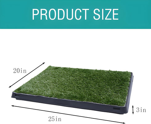 Daslakdc 2 25 inches. 20 inches. 3 inches Dog Urinal containing Replaceable lawns, Dog Potty Grass .Portable pet