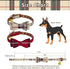 PUPTECK Puppy Collar with Bell, XXS Adjustable Bowtie Soft Leather Dog Collar for Cats & Extra Small Dogs (2 Packs)