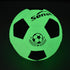 Senston Glow in The Dark Soccer Ball, Glowing Leather Size 5 Indoor Outdoor Night Soccer Ball with Pump