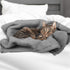 furrybaby Dog Blankets for Small Dogs, Grey, 24x32 in, Washable Sherpa Pet Blanket for Kittens and Puppies