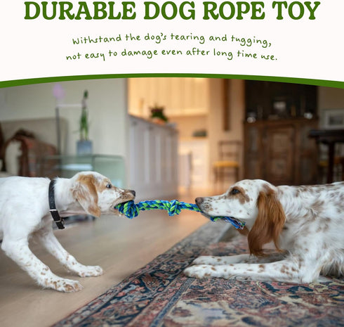 2 Pack Dog Rope Toy for Small Dogs - Durable Cotton Chew Toys for Teething and Tug of War