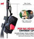 2 Tuff Pupper Dog Poop Bag Holder | Works with Any Dog Leash | Zippered Waste Bag Dispenser | Waterproof