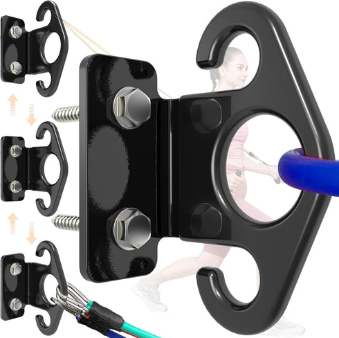 Resistance Band Wall Anchors, Black Wall Mounted Hooking Platform, Training Anchor for Home Gym Workouts
