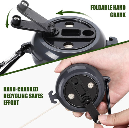 TOBWOLF Treestand Retractable Bow Hoist, 33FT Bow & Gear Hoist for Hunting, 4MM Thickened Rope, Quick & Easy Treestand