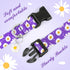 BiPawTi Floral Dog Collars for Large Dogs, Soft Cute Collar with Daisies Charms, Gift for Female Male Dogs (L, Purple)