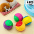 Dog Balls, 4-Pack Squeaky Balls for Large and Medium Dogs, Interactive Toys for Play and Training, 2.5 Inch