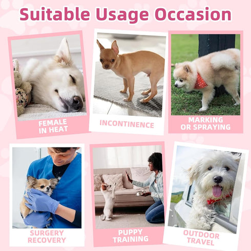 FUNLIYING 90 Count 16-22 Disposable Dog Diapers Female Doggie Diapers for Female Dogs (Waist in XL) Super Absorbent