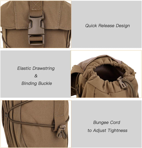 Tactical Molle EDC Utility Pouch, Drawstring Magazine Dump Pouch Compatible with Molle and Belt