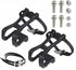 Bicycle Pedal Toe Clip Cage with Straps for Exercise Bike,Pair of Pedal