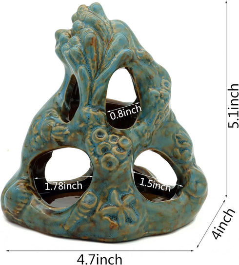 Aquarium Ceramic Cave Decorations for Betta Fish Tank Accessories, Small Fish Tank Hideaway Decor
