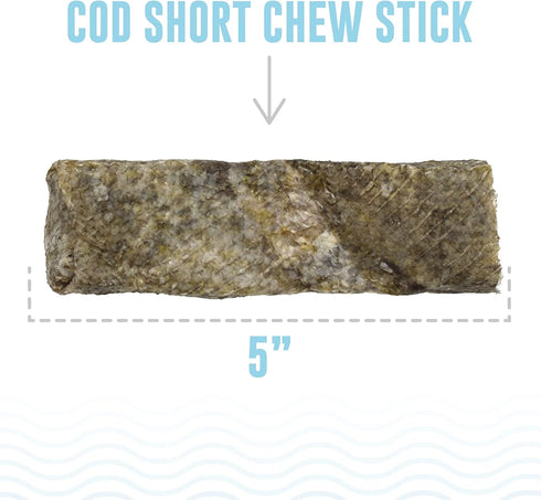 Icelandic+ 5" Cod Skin Hand Wrapped Dog Chew Stick, 3-Pack, 2.8-oz Bag
