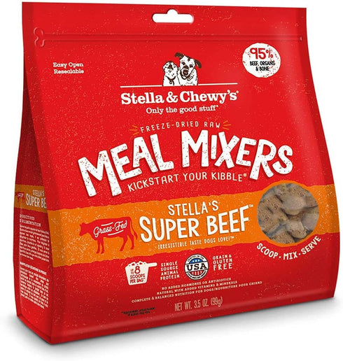 Stella & Chewy’s Freeze Dried Raw Super Beef Meal Mixer – Dog Food Topper for Small & Large Breeds