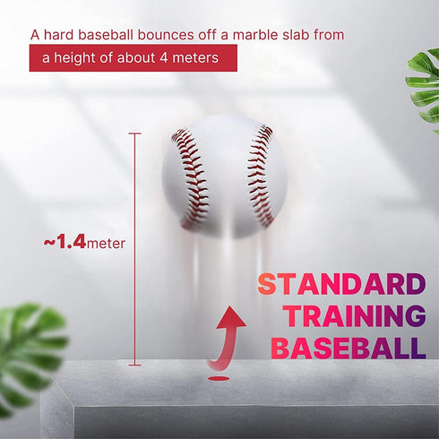 Standard Size Baseballs Leather Covered Unmarked for Training and Practice | Hard Sphere for Coaches, Parents, Players