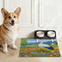 GAPWJNK Spring Bird Nesting Cute Pet Plate Mat Non Slip Pet Bowl Mat Water Absorbing Rug Placemat Fit Dogs Cats