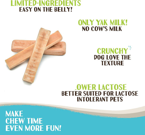 Raw Paws Himalayan Yak Chews for Dogs, Medium (3 Count) - Tibetan Yak Cheese Dog Chews