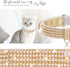 PetsHome Cat Collar and Dog Collar, Bling Rhinestones Premium PU Leather with Pendant, Adjustable Collars for Big Cat