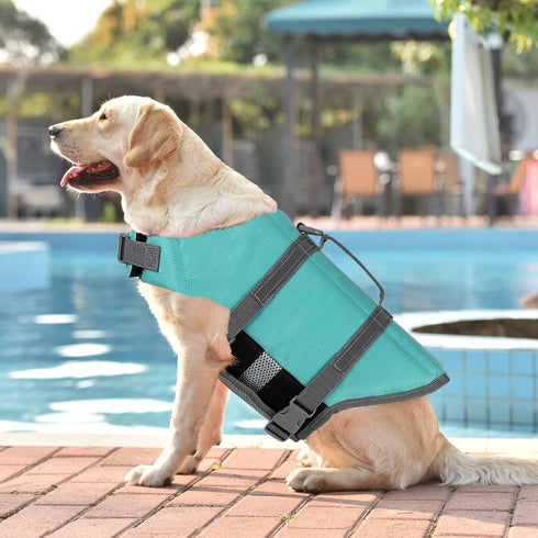 Doglay Dog Life Jacket, Adjustable Puppy Life Vest for Swimming Boating with Reflective Stripes, Superior Buoyancy for