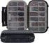 Goture Small Tackle Box, Waterproof Fishing Lure Boxes, 2-Sided Adjustable Small Plastic Case Storage Containers (Black)