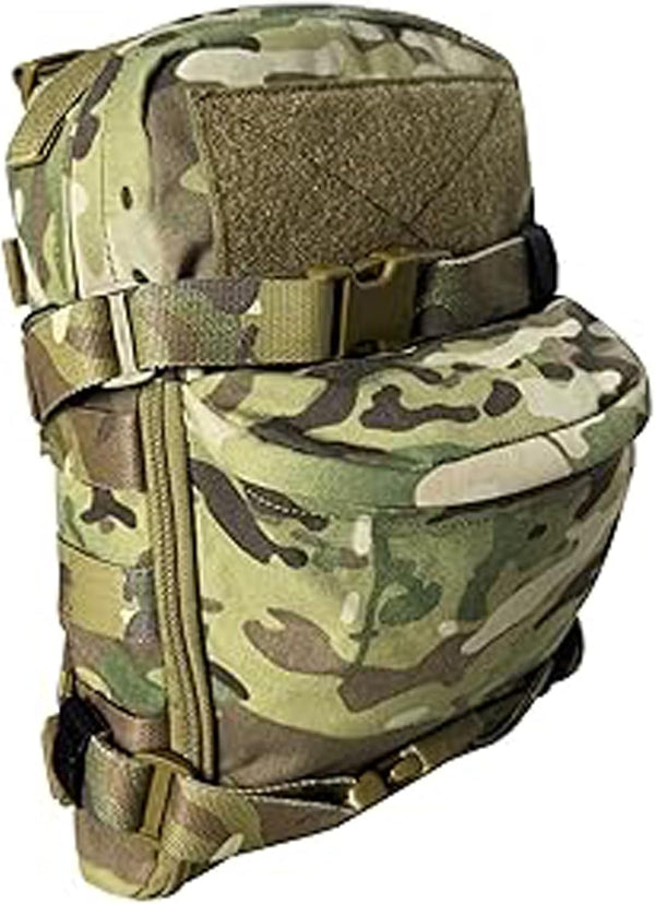 Tactical MOLLE Hydration Pack, 2L Water Bladder, Lightweight Nylon for Hiking, Running, Biking, Climbing