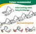 Stainless Steel Curved Prongs Dog Training Collar, Adjustable Pet Pinch Collar with Swivel Ring 26in x 4.0mm (Neck Size