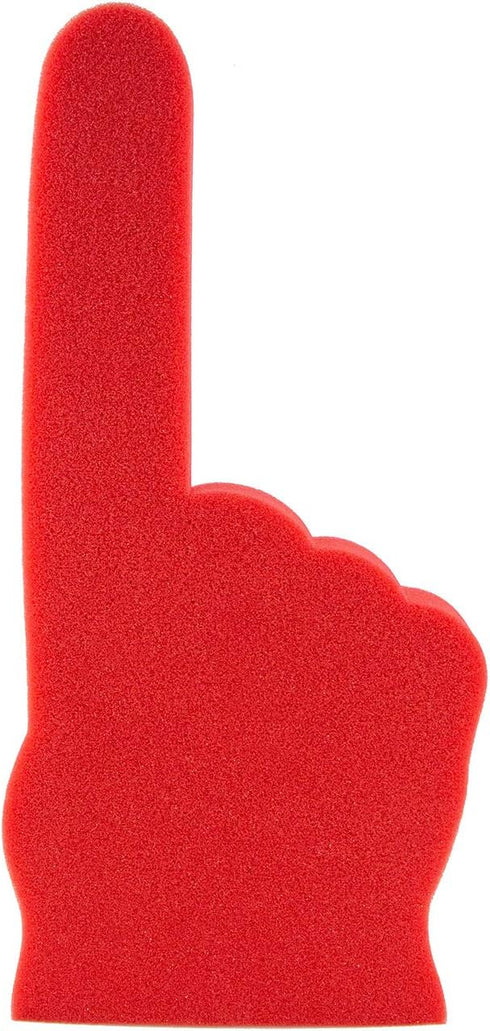 Giant 18 Inch Foam Finger - We're Number 1 Hand for Cheerleading, Sports Events, Vibrant Celebration Colors