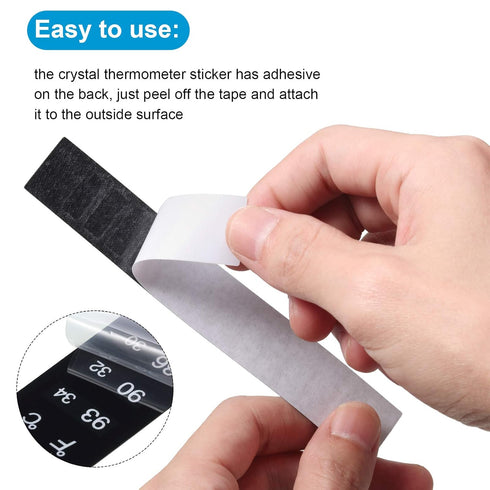 Zonon 46-93 (8-34 Aquariums(48 Stick on Thermometer Strip for Brewing Fermenting Temperature Sticker Decal Crystal