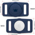 Airtag Dog Collar Holder 2 Pack, Waterproof Cat Collar Holder for Apple AirTag, Silicone Case for Cat Dog Collars (Navy)